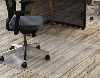 Clear Polycarbonate All Day Use Chair Mat for Hard Floor, 45 x 53