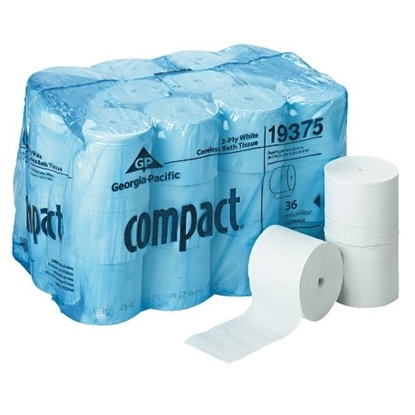 Picture of Tissue, Toilet Paper, Compact Coreless, GP 19375, 2-Ply Recycled