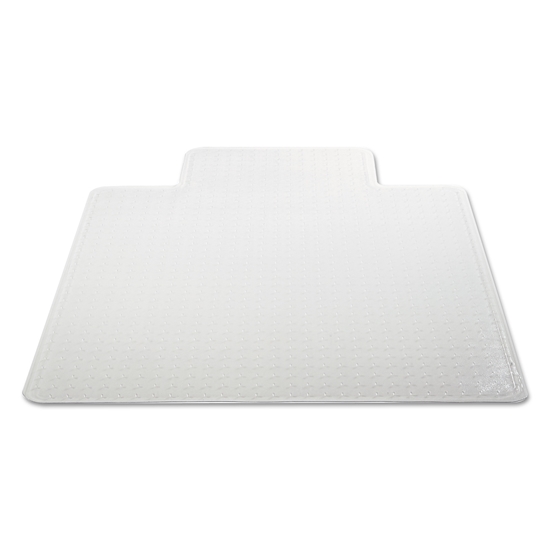 Alera® Studded Chair Mat for Flat Pile Carpet, 36x48, Lipped, Clear