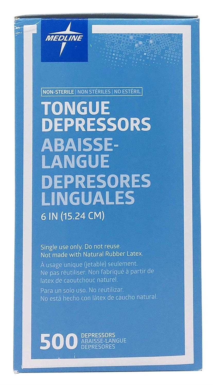 Medline NonSterile Tongue Depressors, Wood, 6", 500/box ELEVATE