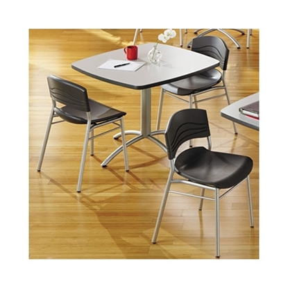 Picture of Iceberg Cafe Table,  Breakroom, 36w x 36d x 30h, Gray Melamine Top, Steel Legs