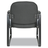 Right side view black sled base lounge chair