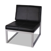 Alera series, armless, cube chair, black/silver