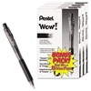 Picture of Pen, Ballpoint , Retractable, WOW! , 1mm, Black Barrel, Black Ink, 36/Pack