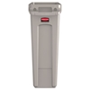 Picture of Rubbermaid Trash Can, Receptacle, Rubbermaid , Slim Jim , Venting Channels, Rectangular, Plastic, 23gal, Beige (RCP354060BG)