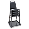 Picture of Alera Chair, Padded Steel Stack  w/Square Back, Black Vinyl, Black Frame, 4/Carton (ALESC68VY10B)