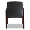 Picture of Guest Chair, Leather, Alera Madaris Series, w/Wood Trim, Four Legs, Black/Mahogany