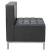 Picture of Armless L Sectional, Alera Qub Series Powered , 26 3/8 X 26 3/8 X 30 1/2, Black