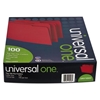 Picture of File Folders, 1/3 Cut One-Ply Top Tab, Letter, Red/Light Red, 100/Box