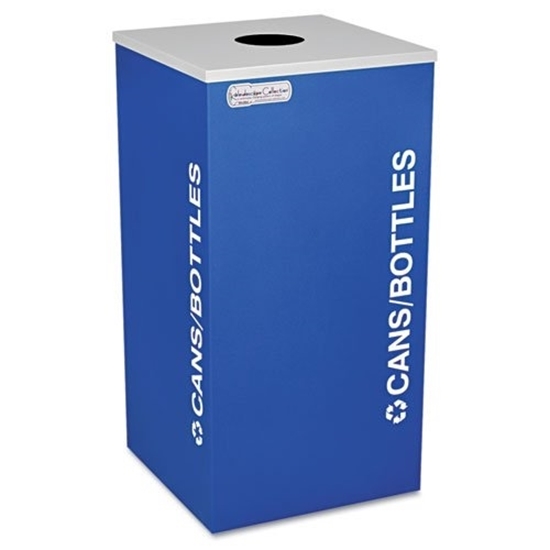 Picture of Trash Can, Recycling Receptacle, Ex-Cell Kaleidoscope Collection , 24gal, Royal Blue (EXCRCKDSQCRYX)