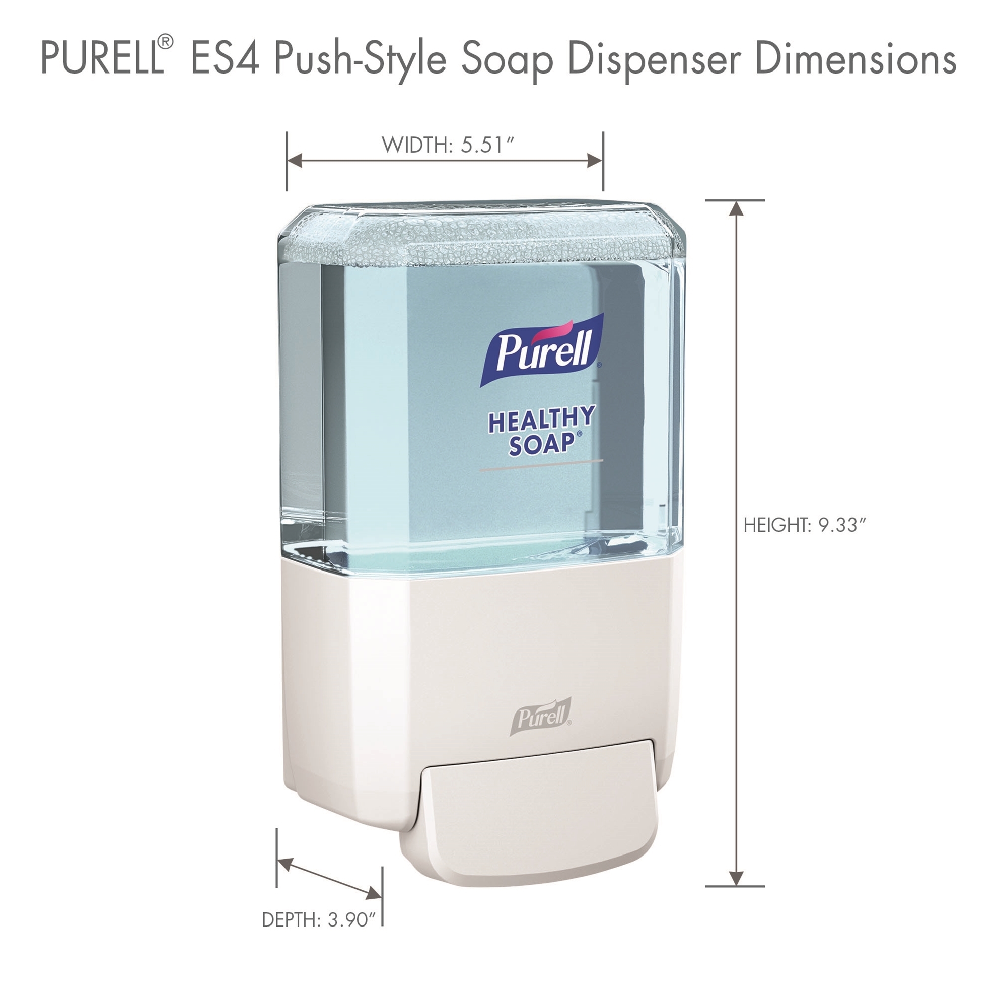 PURELL® ES4 Soap Dispenser Manual Locking Mechanism, Durable, Wall