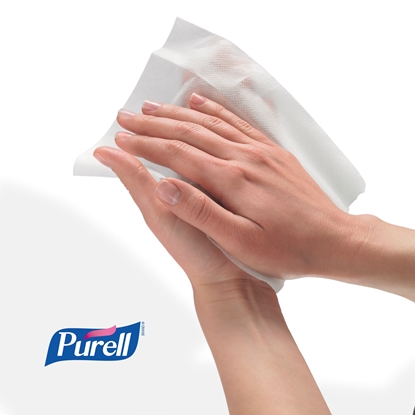 Picture of Wipes, Hand Sanitizing , Gojo Purell, 6" x 8", White, 1200/Refill Pouch, 2 Refills/Carton