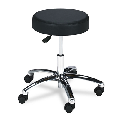 Black height-adjustable lab stools