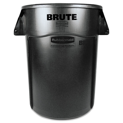 Rubbermaid Brute, 44 gallon, vented trash can, black 
