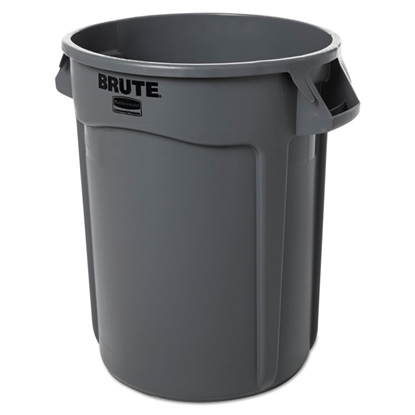 Rubbermaid Brute, 32 Gallon, Vented Trash Can, Gray 