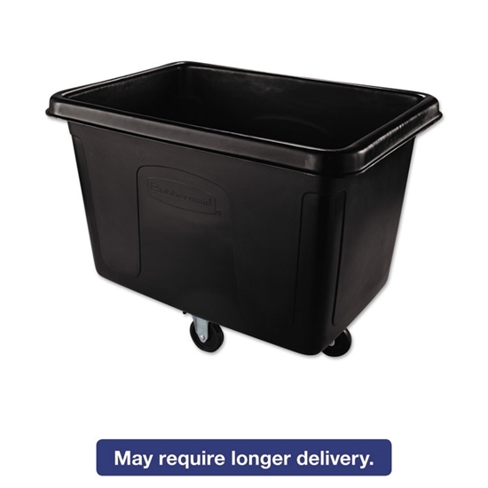 Black, Rectangular Cube Truck by Rubbermaid Commercial 