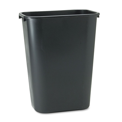 Black Deskside Plastic Wastebasket by Rubbermaid 