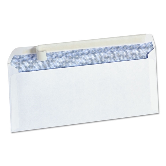 White Security Envelope, Peel Seal Strip, 100/Box. #10, 4 1/8 x 9 1/2 