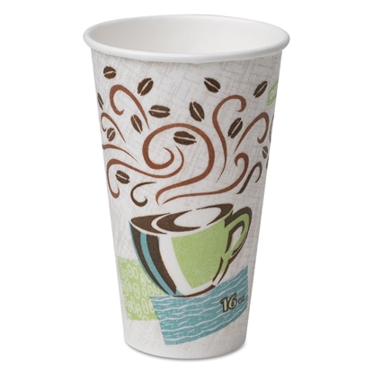 Paper Hot Cups, Coffee Dreams Design, 16 oz, 50/Pack