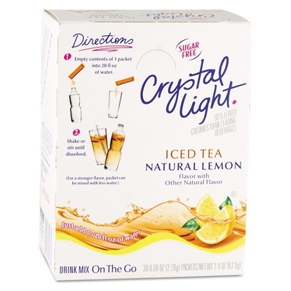 Iced Tea Packets, Crystal Light, On the Go, 30/Box, 16oz Packets 