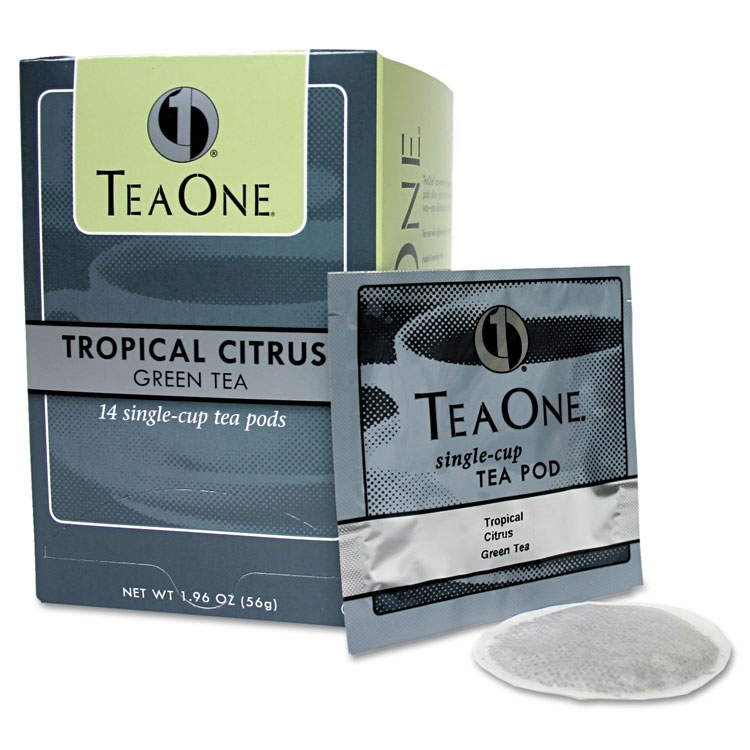 Tea Pods, Tropical Citrus Green, 14/Box ELEVATE Marketplace