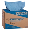 Kimtech KIMTEX Wipers, 12 1/10 x 16 4/5, Blue, 180/BRAG box