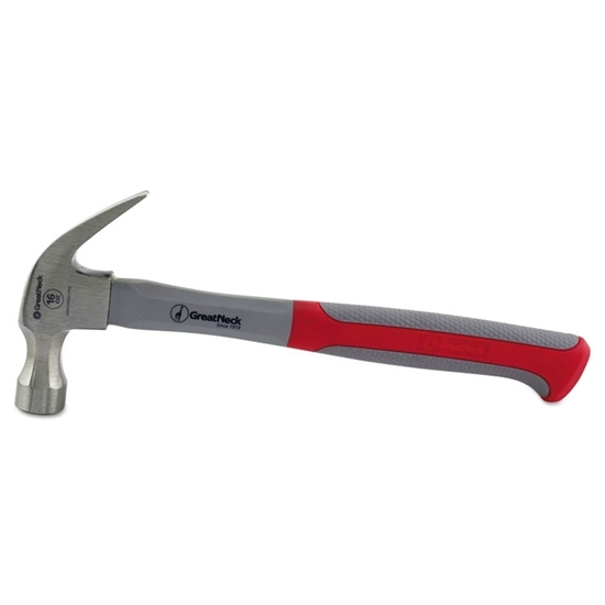 Claw Hammer, w/ High-Visibility Orange Fiberglass Handle, 16 oz