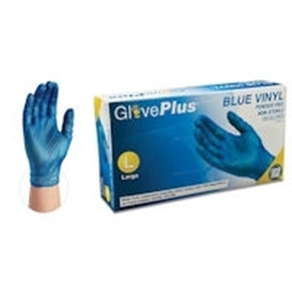 GlovePlus Industrial Blue Vinyl Gloves