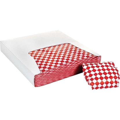 Picture of Bagcraft Grease-Resistant Paper Wrap/Liners, 12 x 12, Red Check, 1000/Box, 5 Boxes/Carton (BGC057700)