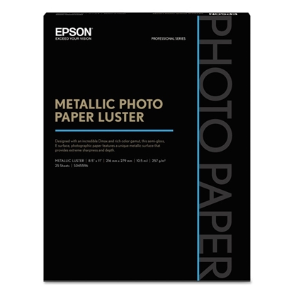 White Epson Professional Media Metallic Photo Paper Luster 