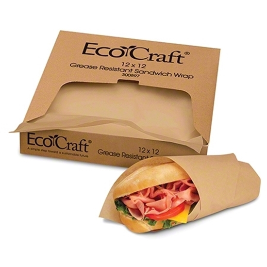 Picture of Paper Wrap / Liner , EcoCraft Grease-Resistant , 12 x 12, 1000/Box, 5 Boxes/Carton (BGC300897)