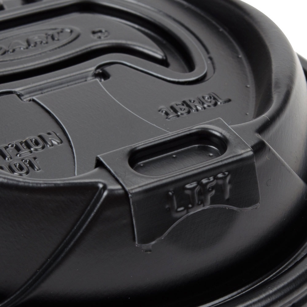 Dart Optima Reclosable Lid Black 1000 / cs 10 bags/ 100 (16RCLBLK