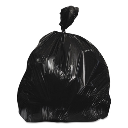 Picture of Heritage Trash Bag, Can Liner, 20-30 gal, Heritage, High-Density Coreless Can Liners, 10 mic, 30 x 37, Black, 500/Carton