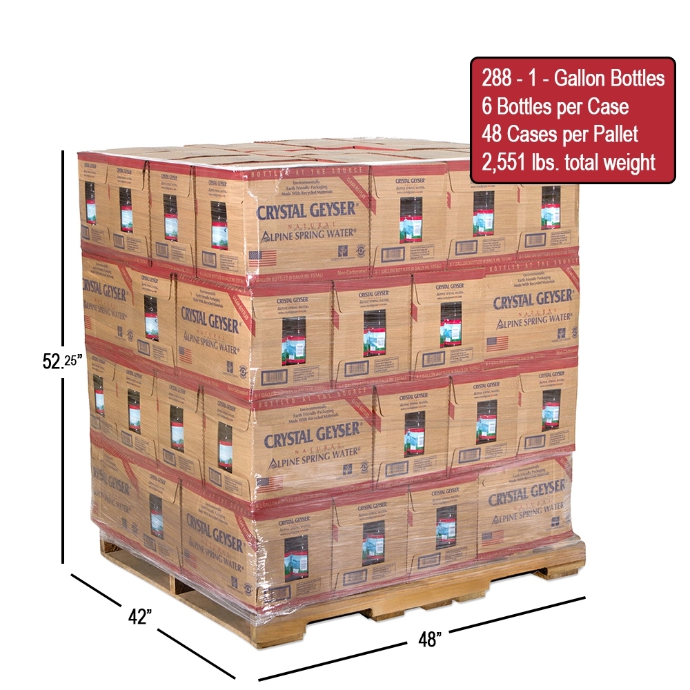 Crystal Geyser® Alpine Spring® Water, 1 Gal Bottle, 6/Case, 48 Cases