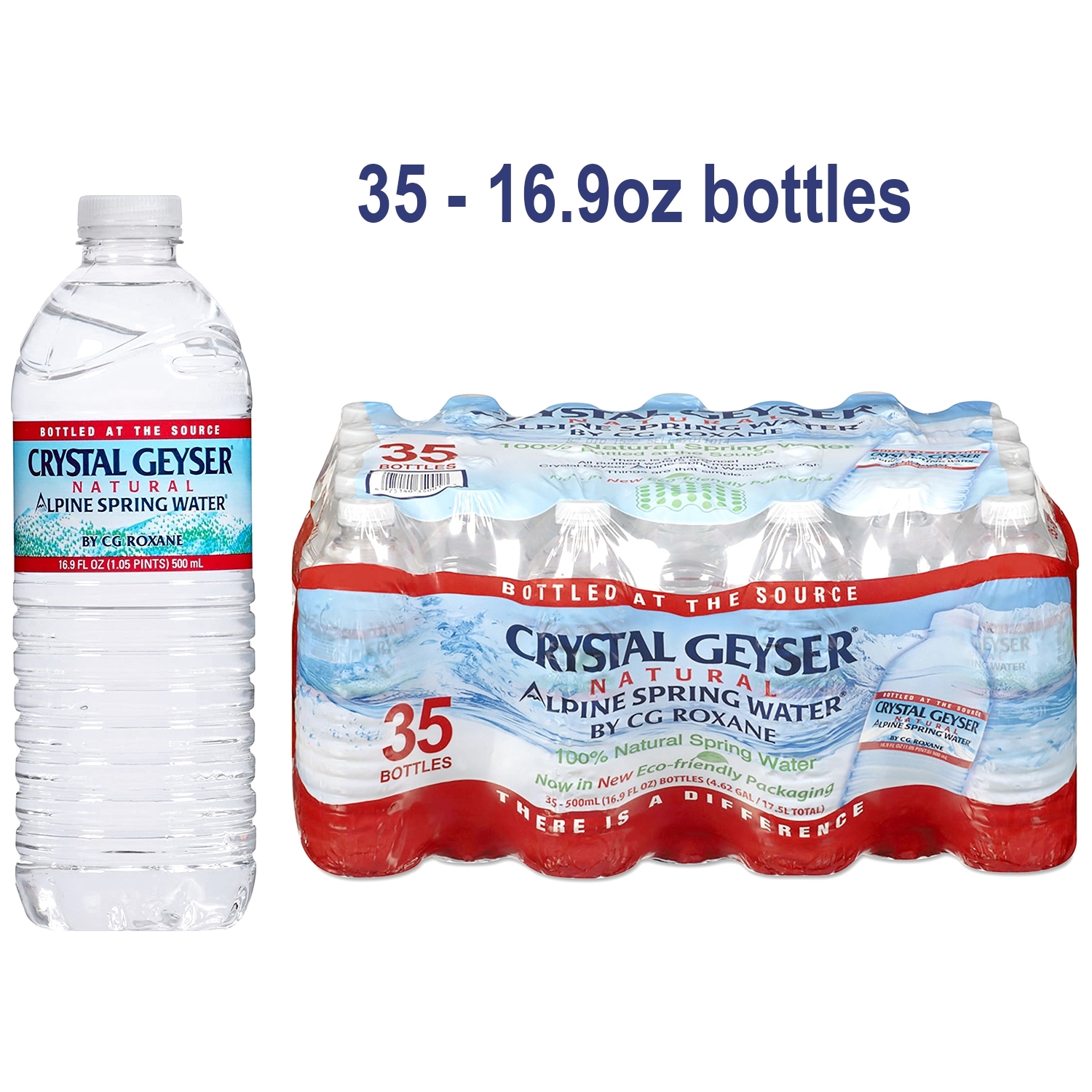 Crystal Geyser® Alpine Spring Water, 16.9 oz Bottle, 35/Case ELEVATE