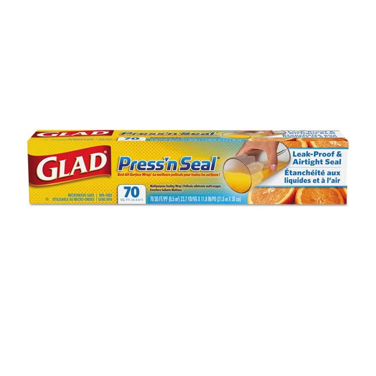Glad Press'n Seal Plastic Food Wrap, 70 Sq. Ft. Roll, 12 Boxes