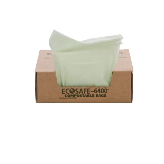 EcoSafe-6400 Compostable Compost Bags, 13gal, .85mil, 24 x 30, Green, 45/Box