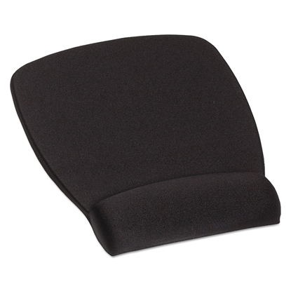 Antimicrobial Foam Mouse Pad Wrist Rest Nonskid Base, Black