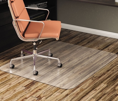 Economat All Day Use Chair Mat For Hard Floors, 45 X 53, Rectangular, Clear