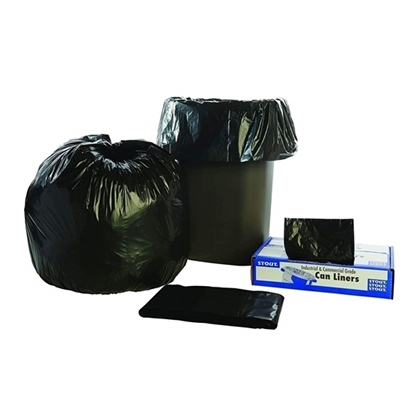 Stout® Recycled Plastic Trash Bags, 100% Recycled , 20-30gal, 1.3mil, 30x39, Brown/Black