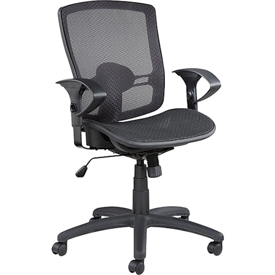 Picture of Alera Etros Series Mesh Mid-Back Synchro Tilt Chair, Mesh Back/Seat, Black