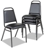 Picture of Alera Chair, Padded Steel Stack  w/Square Back, Black Vinyl, Black Frame, 4/Carton (ALESC68VY10B)
