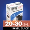 Picture of Trash Bags, Can liner, Drawstring , BlueCollar Heritage, 20-30gal, 1mil, 30 X 34, Black, 40/box, 6 Boxes/carton