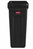 Picture of Rubbermaid Slim Jim w/Venting Channels Trash Can, Receptacle, Rectangular, Plastic, 23gal, Black (RCP354060BK)
