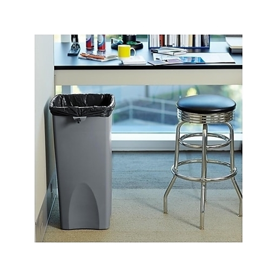 rubbermaid gray square trash can
