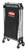 Picture of Cart, Housekeeping, Laundry, Clothes, Collapsible , X-Cart, Steel, Four Bushel , Black/Silver