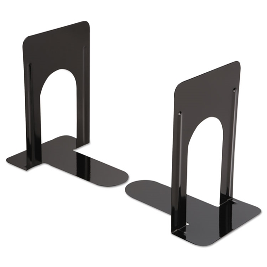 Universal Black Steel Economy Nonskid Bookends 