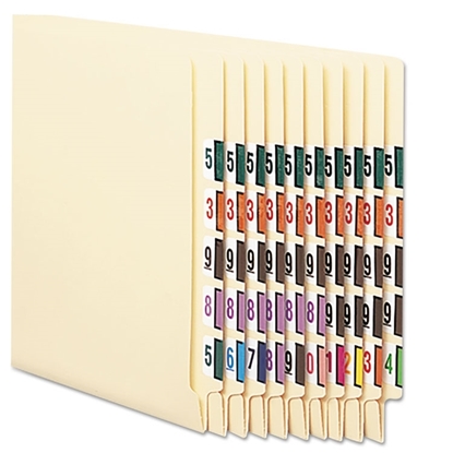 Smead Single Digit End Table Labels Color 0-9 Assortment 