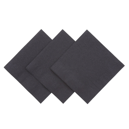 Picture of Beverage Napkins, Black, 1-Ply, 10 x 10,  1000/Carton