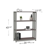 Linea Italia® LITTR735MOC Trento Line Bookcase, Three-Shelf, Mocha